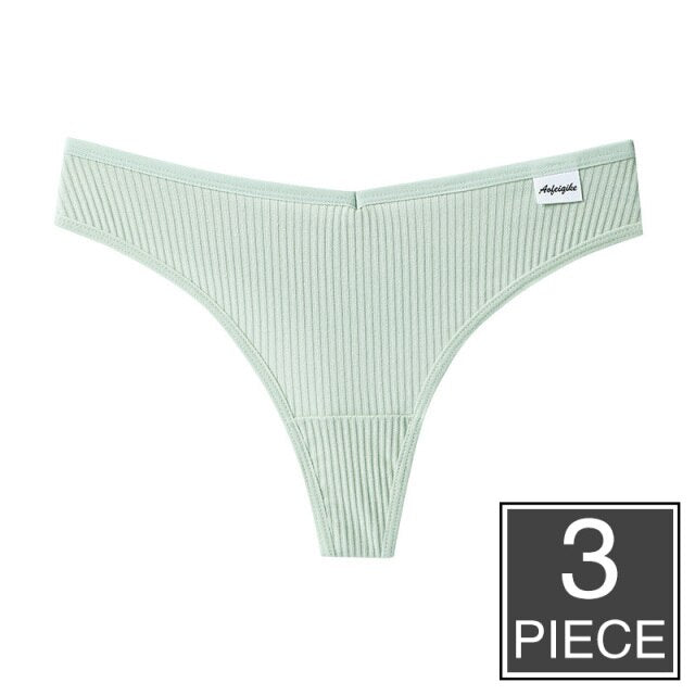 3pcs/lot Panties for Women Sexy Thong Underwear T-Back Briefs Seamless Lingerie Female Fashion Cotton Tanga G-string Breathable
