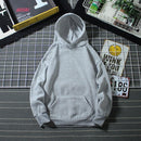 Hooded Sweatshirt Men S-4XL Jumpers Soft Oversized Hoodie Light Plate Long Sleeve Pullover Solid Women Couple Clothes Asian Size