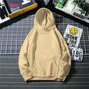 Hooded Sweatshirt Men S-4XL Jumpers Soft Oversized Hoodie Light Plate Long Sleeve Pullover Solid Women Couple Clothes Asian Size