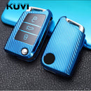 Tpu Carbon Filber Car Key Case Cover For VW Volkswagen Golf 7 MK7 Tiguan MK2 For SEAT Ateca Leon FR 2 Ibiza For Skoda Octavia A7