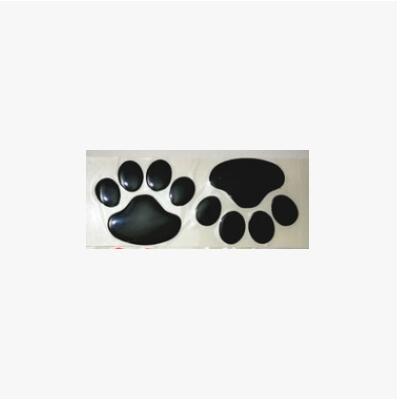 2PCS Car Sticker Cool Design Paw 3D Animal Dog Cat Bear Foot Prints Footprint Decal Car Stickers Silver Gold Auto Accessories