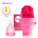 Feminine Hygiene Menstrual Cup Medical Grade Silicone Cop Reusable Vaginal With Gift Cleaning Brush Foldable Collector Aneercare