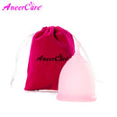 Feminine Hygiene Menstrual Cup Medical Grade Silicone Cop Reusable Vaginal With Gift Cleaning Brush Foldable Collector Aneercare