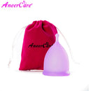 Feminine Hygiene Menstrual Cup Medical Grade Silicone Cop Reusable Vaginal With Gift Cleaning Brush Foldable Collector Aneercare