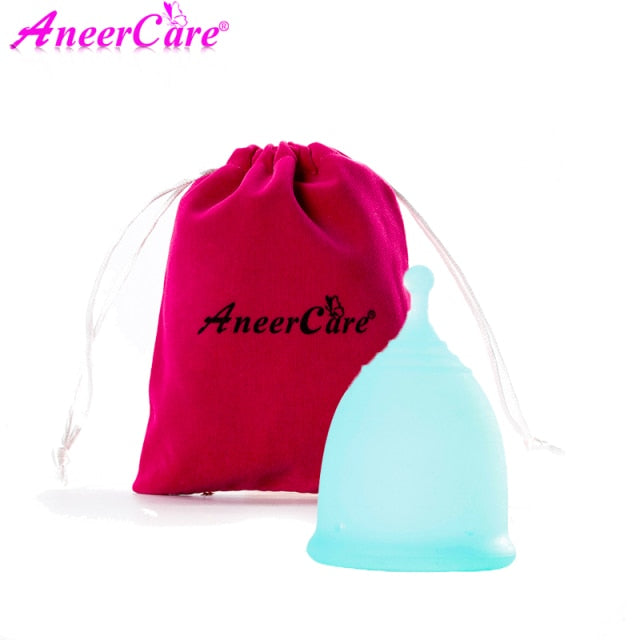 Feminine Hygiene Menstrual Cup Medical Grade Silicone Cop Reusable Vaginal With Gift Cleaning Brush Foldable Collector Aneercare
