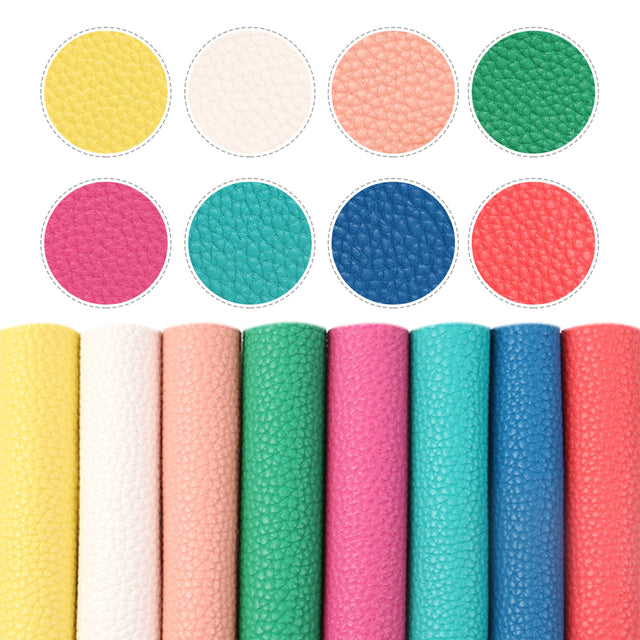 6-10pcs/set A5 15*21cm Rainbow Lychee Glitter Synthetic Leather Set DIY Vinyl for Bows Material Faux Leather Sheets,1Yc9938