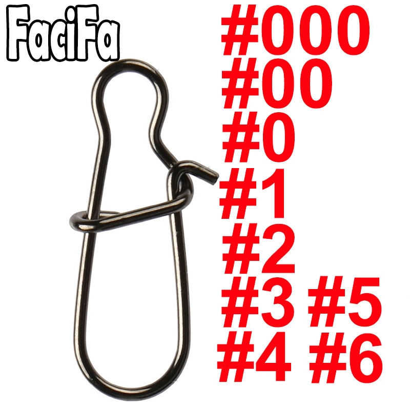 20 or 50 or 100 pcs Stainless Steel Fishing Snap Hooked Snap Pin Fastlock Clip Accessories Tackle for Barrel Swivel Lure hook