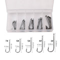 50pcs/100pcs Sea Hooks Fishing Box LUSHAZER Offset Hook 2#-3/0# Carp Snap Fishing Big Hooks Tackles Accessories Fishhook
