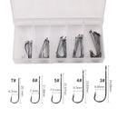 50pcs/100pcs Sea Hooks Fishing Box LUSHAZER Offset Hook 2#-3/0# Carp Snap Fishing Big Hooks Tackles Accessories Fishhook