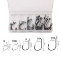 50pcs/100pcs Sea Hooks Fishing Box LUSHAZER Offset Hook 2#-3/0# Carp Snap Fishing Big Hooks Tackles Accessories Fishhook