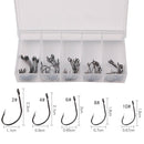 50pcs/100pcs Sea Hooks Fishing Box LUSHAZER Offset Hook 2#-3/0# Carp Snap Fishing Big Hooks Tackles Accessories Fishhook