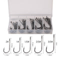 50pcs/100pcs Sea Hooks Fishing Box LUSHAZER Offset Hook 2#-3/0# Carp Snap Fishing Big Hooks Tackles Accessories Fishhook