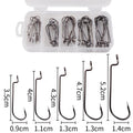 50pcs/100pcs Sea Hooks Fishing Box LUSHAZER Offset Hook 2#-3/0# Carp Snap Fishing Big Hooks Tackles Accessories Fishhook