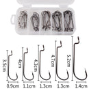 50pcs/100pcs Sea Hooks Fishing Box LUSHAZER Offset Hook 2#-3/0# Carp Snap Fishing Big Hooks Tackles Accessories Fishhook