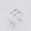Simple Fashion Silver Color Feather Dolphin Adjustable Ring Exquisite Jewelry Ring For Women Party Wedding Engagement Gift