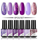 ROSALIND 4/6PCS Gel Polish Set For Manicure Soak Off UV Lamp Hybrid Varnishes Set Base Top Nails Art Nail Gel Polish Set Gel lak