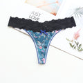 Voplidia Women's Panties Underwear Women Plus Size Sexy Lace Lingerie Panty Thongs G String Tanga T-back Seamless Female PM052