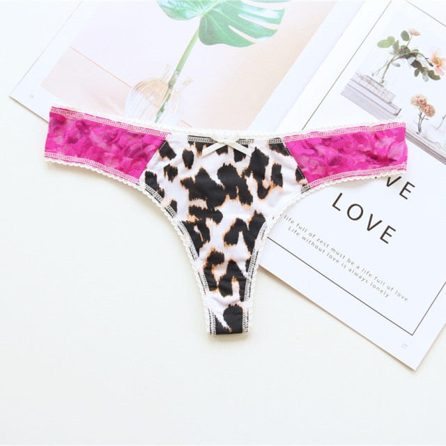 Voplidia Women's Panties Underwear Women Plus Size Sexy Lace Lingerie Panty Thongs G String Tanga T-back Seamless Female PM052