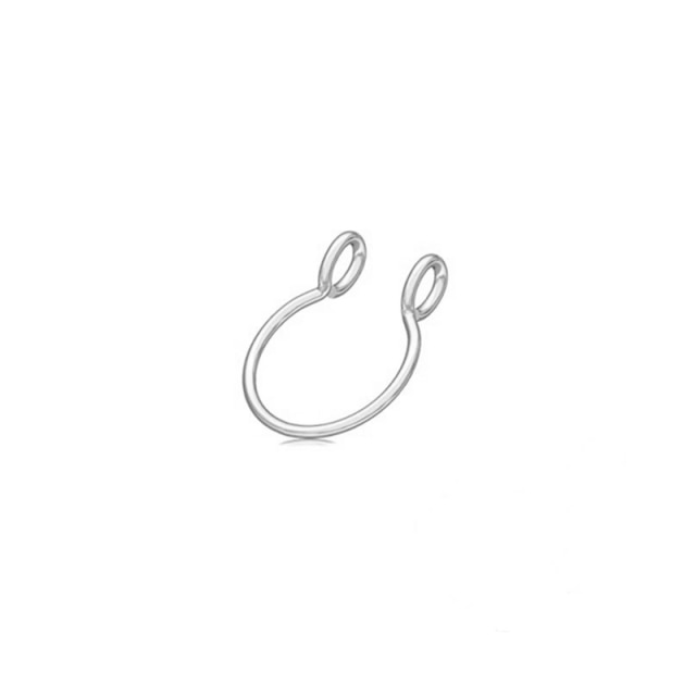 AIDE 8mm Segment Rings Nose Hoop Ear Piercing Tragus 925 Silver Nose Ring Ear Cartiliage Tragus Sexy Body Jewelry Piercing Nariz