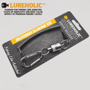 Lureholic Net Release Fly Fishing Aluminum Strong Train Net Holder 7.7LB Lanyard Cable Pull 3.5KG Silver/Black