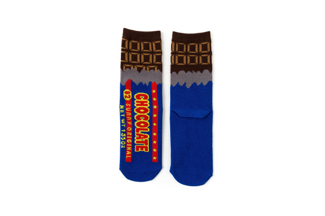 Hot Sale Funny Harajuku Women Casual Cartoon Fruit Sock Banana Avocado Lemon Egg Cookie Donuts Colorful Japanese Skateboard Sock