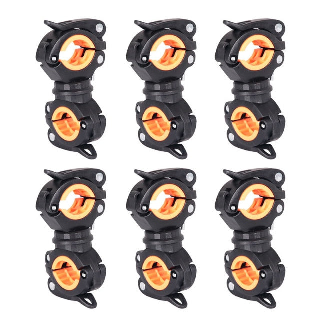 Deemount Bicycle Light Bracket Bike Lamp Holder LED Torch Headlight Pump Stand Quick Release Mount 360 Degree Rotatable HLD-211