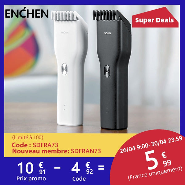 ENCHEN Boost USB Electric Hair Clippers Trimmers For Men Adults Kids Cordless Rechargeable Hair Cutter Machine Professional