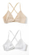 2 PCS Comfort Cotton Bra For Women French Style Bralette Deep V Triangle Cup Bralet Underwear Wireless Lingerie Push Up Bras