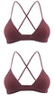 2 PCS Comfort Cotton Bra For Women French Style Bralette Deep V Triangle Cup Bralet Underwear Wireless Lingerie Push Up Bras