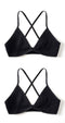 2 PCS Comfort Cotton Bra For Women French Style Bralette Deep V Triangle Cup Bralet Underwear Wireless Lingerie Push Up Bras