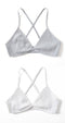 2 PCS Comfort Cotton Bra For Women French Style Bralette Deep V Triangle Cup Bralet Underwear Wireless Lingerie Push Up Bras