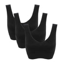 3PCS/lot Seamless Bra With Pads Plus Size Bras For Women Active Bra Wireless Brassiere Push Up Big Size Vest Wireless BH 5XL