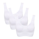 3PCS/lot Seamless Bra With Pads Plus Size Bras For Women Active Bra Wireless Brassiere Push Up Big Size Vest Wireless BH 5XL