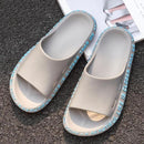 Summer Women Men Slippers Beach Slide Sandals Cute Words Alphabet Non-Slip Soft Sole Couple Ladies Home Outdoor Bathroom Shoes