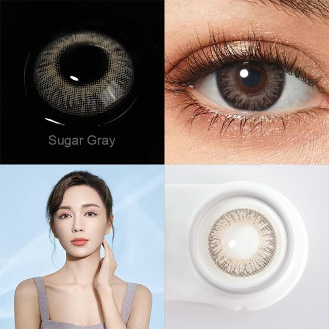 Colored Eye Contacts With Color Contact Lens NEW 3 Tone Colored Contact Lenses For Eyes Natural Beauty 2pcs Yearly Contacts
