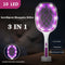 3 IN 1 10/6/4 LED Trap Mosquito Killer Lamp 3000V Electric Bug Zapper USB Rechargeable Summer Fly Swatter Trap Flies Insect