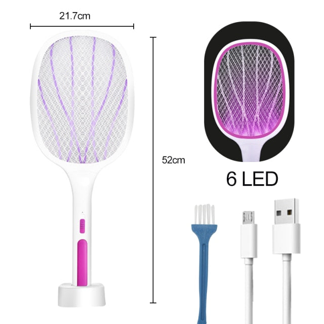 3 IN 1 10/6/4 LED Trap Mosquito Killer Lamp 3000V Electric Bug Zapper USB Rechargeable Summer Fly Swatter Trap Flies Insect