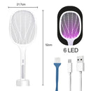 3 IN 1 10/6/4 LED Trap Mosquito Killer Lamp 3000V Electric Bug Zapper USB Rechargeable Summer Fly Swatter Trap Flies Insect