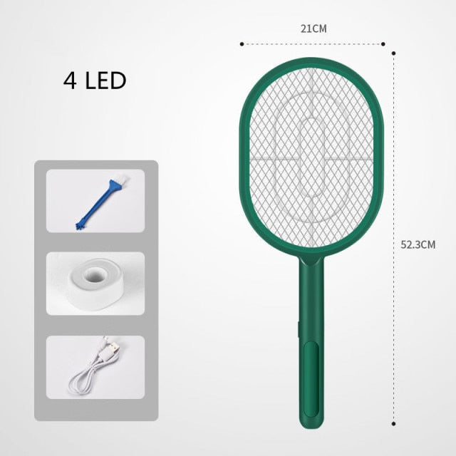 3 IN 1 10/6/4 LED Trap Mosquito Killer Lamp 3000V Electric Bug Zapper USB Rechargeable Summer Fly Swatter Trap Flies Insect