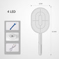 3 IN 1 10/6/4 LED Trap Mosquito Killer Lamp 3000V Electric Bug Zapper USB Rechargeable Summer Fly Swatter Trap Flies Insect