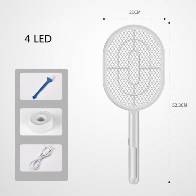 3 IN 1 10/6/4 LED Trap Mosquito Killer Lamp 3000V Electric Bug Zapper USB Rechargeable Summer Fly Swatter Trap Flies Insect