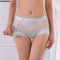 SANDL Sexy Women Underwear Panties Lace Mid-Waist Briefs Female Translucent Elastic Underpant Floral Mesh Lingerie Cotton Crotch