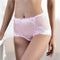 SANDL Sexy Women Underwear Panties Lace Mid-Waist Briefs Female Translucent Elastic Underpant Floral Mesh Lingerie Cotton Crotch