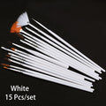 7/15Pcs Plastic Handle Nail Brush Set Design Gel Polish Painting Drawing Acrylic Gel Nail Brushes For Nails Art Manicure Tools