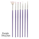 7/15Pcs Plastic Handle Nail Brush Set Design Gel Polish Painting Drawing Acrylic Gel Nail Brushes For Nails Art Manicure Tools