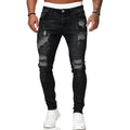 Jeans Men Ripped Skinny Jeans Blue Pencil Pants Motorcycle Party Casual Trousers Street Clothing 2020 Denim Man Clothin