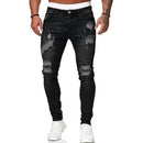 Jeans Men Ripped Skinny Jeans Blue Pencil Pants Motorcycle Party Casual Trousers Street Clothing 2020 Denim Man Clothin