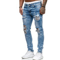 Jeans Men Ripped Skinny Jeans Blue Pencil Pants Motorcycle Party Casual Trousers Street Clothing 2020 Denim Man Clothin