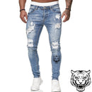 Jeans Men Ripped Skinny Jeans Blue Pencil Pants Motorcycle Party Casual Trousers Street Clothing 2020 Denim Man Clothin