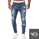 Jeans Men Ripped Skinny Jeans Blue Pencil Pants Motorcycle Party Casual Trousers Street Clothing 2020 Denim Man Clothin